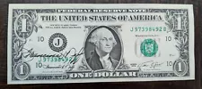 Francine Neff 35th TREASURER of USA SIGNED Series 1974 $1 Federal Reserve Note