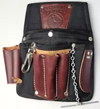 Occidental Leather Tool Belt Pouch - Nylon + Leather 10" X 10" w Slots, Clip