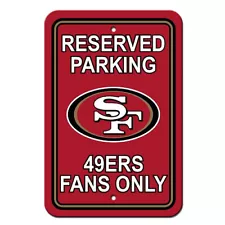 San Francisco 49ers 12" by 18" Reserved Parking Plastic Sign - NFL