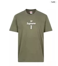 Supreme Olive Cross Box Logo t shirt men (XL)