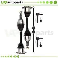 Front Tie Rod End Ball Joint Suspension + CV Axle Shaft For Yukon XL Sierra 1500