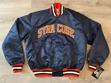 NWT! Vintage 80s 90s SYRACUSE ORANGEMEN STARTER SATIN Bomber JACKET SZ XL