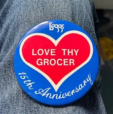 1984 Love Thy Grocer L'Eggs Pantyhose 15th Anniversary See Remarks 3 1/2" Cello