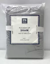 Pottery Barn TEEN Pucker Up Microfiber EURO Sham For Comforter~Light Gray