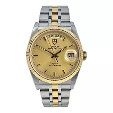 TUDOR Prince Date Day 76213 Champagne Dial Men's Two Tone Automatic Watch