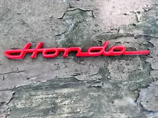 Emblem Old Vintage Script Badge Classic Decal Red Logo Car Auto Moto For HONDA