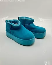 UGG Women's Classic Ultra Mini Platform Boot 1135092 Cyan Suede - Size 7