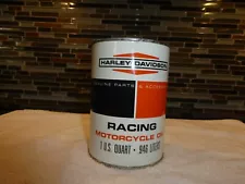 Vintage Harley Davidson Oil Can Racing Motorcycle Oil (Full)