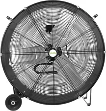 30 inch High Velocity Drum Fan 2-Speed 13000 CFM for Garage Warehouse UL Listed