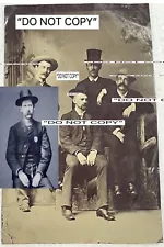 Wyatt Earp, Doc Holliday, Morgan Earp & Johnny Ringo Prisoner Tintype. Legs Tied