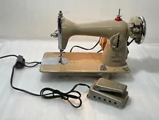 Vintage Adler Belvedere ~ Sewing Machine with Foot Pedal & Light ~ Made in Japan