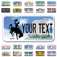 Custom state License Plates with personalized text Car 12x6- Moto 7x4 - Bike 6x3