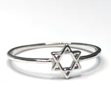 .925 Sterling Silver Star of David Ring NEW