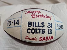 Wilson Official NFL Football 1973 Lou Saban Buffalo Bills Painted Game Ball