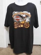 AUTHENTIC HARLEY DAVIDSON MOTORCYCLES TOLEDO OHIO MENS BLACK T-SHIRT SZ 2X