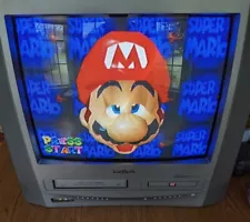 SALE Broksonic 20 Inch CRT Tube TV SC-20145 DVD VCR Recorder Combo Retro Gaming