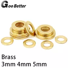 3mm 4mm 5mm Form A Washers Flat Solid Brass Solid GB97 Metric Thickness 0.4-2mm