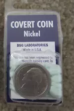 DSG Lab Covert Coin USA 5 cent nickel storage micro SD SIM Card stash safe