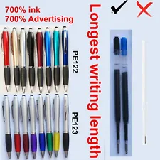 Stylus Promotional Pens, With 4X Writing, LOGO/Message Print. Sets of 100 Pens