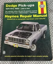 Repair Manual Haynes 30040 (For: 1989 Dodge Raider)