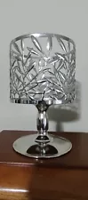 Bath & Body Works Candle Holder Vine Leaf 3-Wick Pedestal Silver