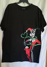 NWT DC Comics Harley Quinn Black Short Sleeve Graphic T-Shirt Size XL