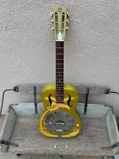 1995 D7 DOBRO Hula Blues Round Neck Resonator Guitar SUPER CLEAN w/pickup NICE!