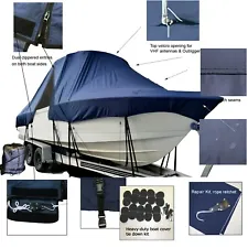 Boston Whaler 250 Outrage CC T-Top Hard-Top Boat Cover Navy