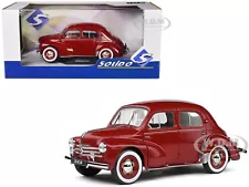 Box Dented 1956 RENAULT 4CV RED 1/18 DIECAST MODEL CAR BY SOLIDO S1806606