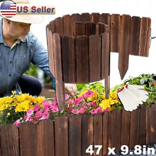 Garden Wooden Fence - Wood Garden Edging Border Anti-Corrosive Wood Landscape