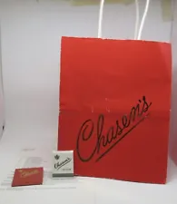 Chasen's Restaurant Bag / 2 FULL Matchbook / Recipe Copy LOT of 4 Los Angeles CA