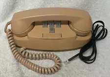 Rare Vintage 1970s WESTERN ELECTRIC 1702B Princess 10 Key BEIGE Push Telephone