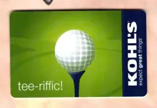 KOHL'S Tee-riffic, Golf Ball on Tee ( 2008 ) Gift Card ( $0 )