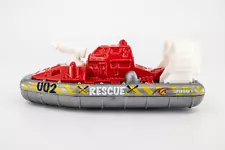 2012 Matchbox "Beach Rescue" Hovercraft™ RED | GREY | NEW MBX BASE LOGO | MINT