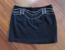 LA ROK LUXE ~ Size XS ~ SUPER HOT! Chain Embellished Nasty Gal Micro Mini Skirt