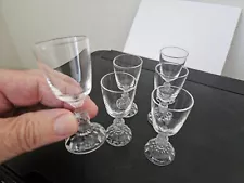 Fostoria American LADY 1-ounce* Cordial Stems Set of 6* Crystal Liqueur Aperitif