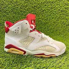 Nike Air Jordan 6 Retro Mens Size 10.5 White Athletic Shoes Sneakers 384664-113