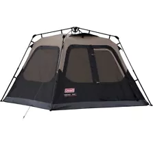 Coleman 4 PERSON CABIN TENT for Camping w/ 60 Second Instant Setup Brown/Black