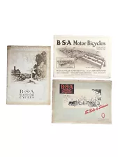 BSA Motorcycles Sales Brochures Original 1914, 1923, 1924, x3 Joblot