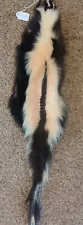 Wild Skunk Fresh Tanned Hide Soft Leather Craft Pelt Fur Nice Lots Of White!