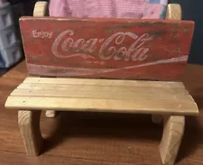 Vintage Coca Cola small bench 10x7.25x5”