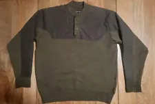 Filson Henley Guide Sweater | Large | Peat Green | Made in USA | MSRP $550