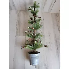 Tannenbaum skinny snow pine tree xmas sullivans home decor pinecone