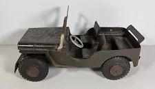 Vintage Marx Willys Jeep Pressed Steel Toy