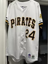 Authentic Pittsburgh Pirates Russell Athletic Barry Bonds Home Jersey 48