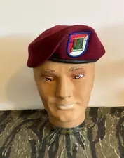 US Army 1st Squadron 40th Cavalry Airborne Maroon Beret Size 7 3/8