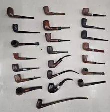 22 Assorted Estate Briar Tobacco Pipe Lot For Restoration And Repair