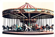 NEW Custom Designed Printed 4x6 Postcard Carousel Horse Circus Amusement Park