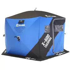 CLAM Portable 11.5 Ft 6 Person Pop Up Ice Fishing Thermal Hub Shelter Tent(Used)