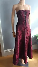 Maroon Cocktail Ball Gown Prom Dress 8L Steampunk Gothic Victoriana Film Y2k